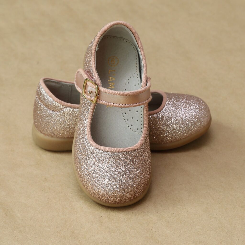 L'Amour Girls Marilla Fine Glitter Dressy Mary Jane