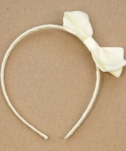 Grosgrain Bow Headband (Buttercream)