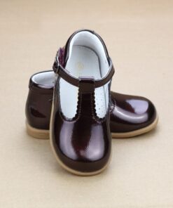 Louise Scalloped T-Strap Mid Top Mary Janes