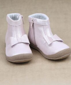Girls Bow Leather Ankle Boot