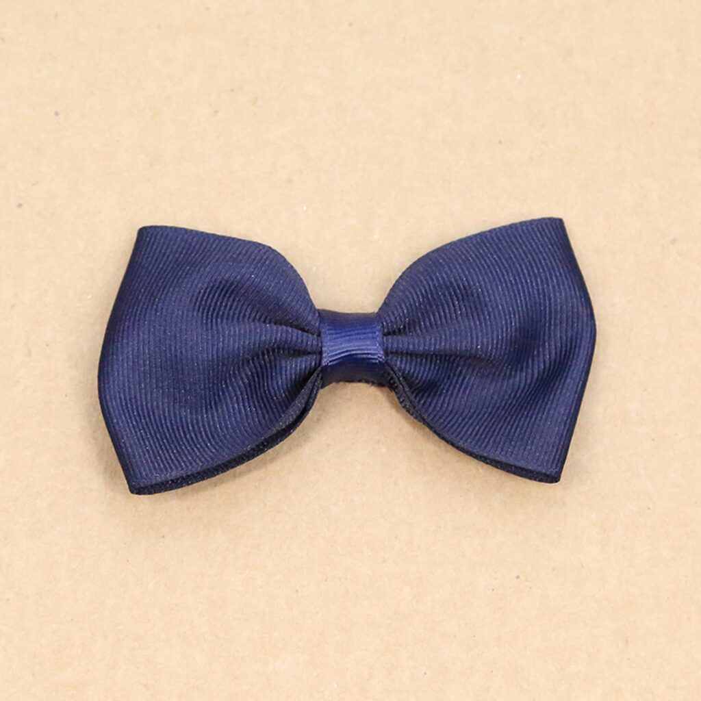 Grosgrain Bow Hair Clip (Navy)