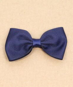 Grosgrain Bow Hair Clip (Navy)