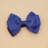 Grosgrain Scalloped Bow Hair Clip (Navy)