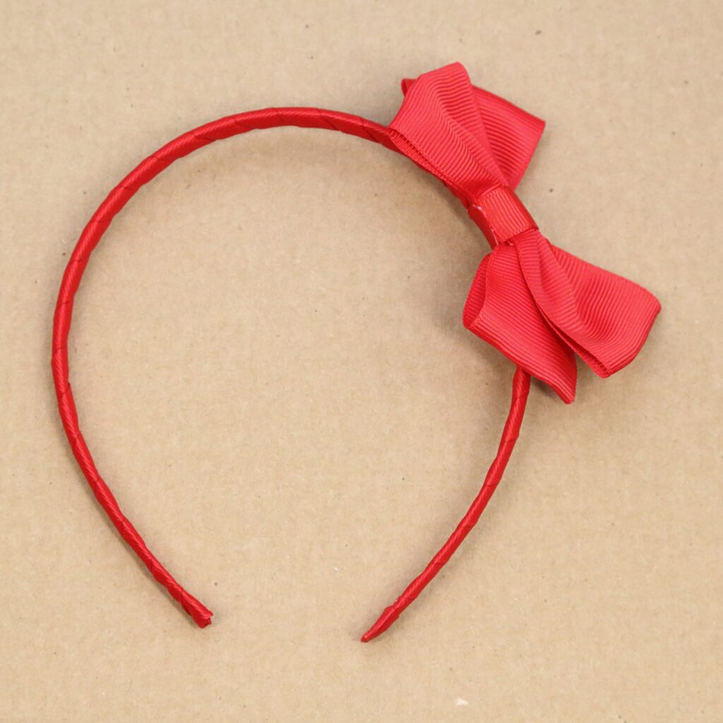 Grosgrain Bow Headband (Red)
