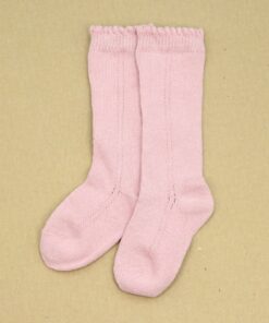 Openwork Knee Sock (Raspberry)