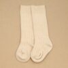 Ribbed Knee High Socks (Latte)