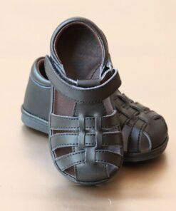 Angel Baby Boys Leather Lattice Fisherman Sandal