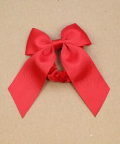 Grosgrain Bow Scrunchie (Red)