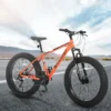 26" Fat Tire Bike for Adults, 21 Speed,High Carbon Steel Frame,Orange