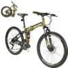 Folding Bike,26" Foldable Full Suspension Mountain Bike,21 Speed Bicycle Mens/womens Bicycle
